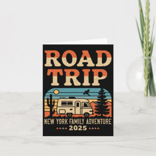 New York Family Äventyr Rv Camping Travel Road T Kort