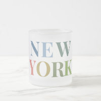 New York Färgrik Text