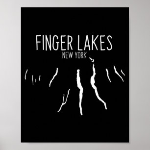 New York Finger Lakes Kartdesign _1  Poster