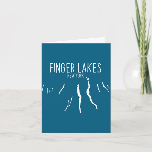 New York Finger Lakes Map Design  Kort (Framsida)