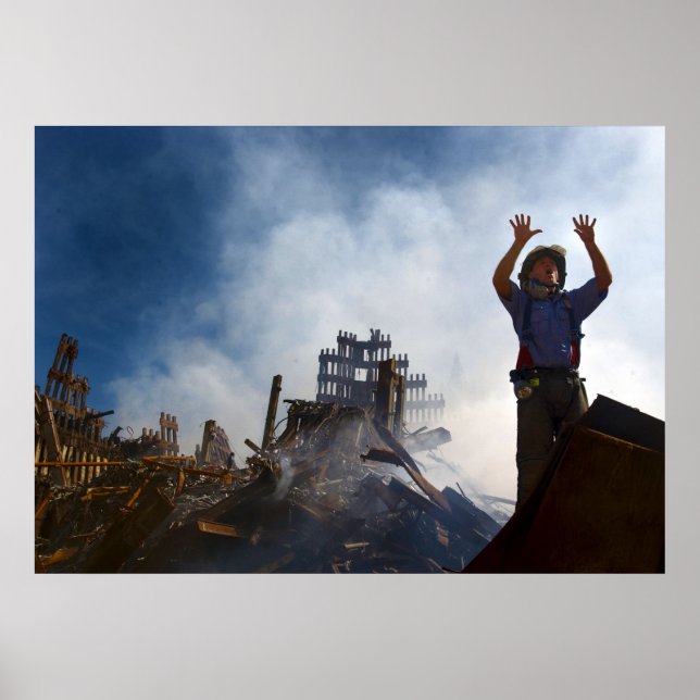 New York Fireman i Rubble World Trade Center Poster (Framsidan)