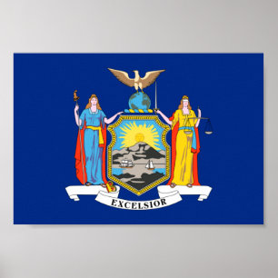 New York flagga Poster