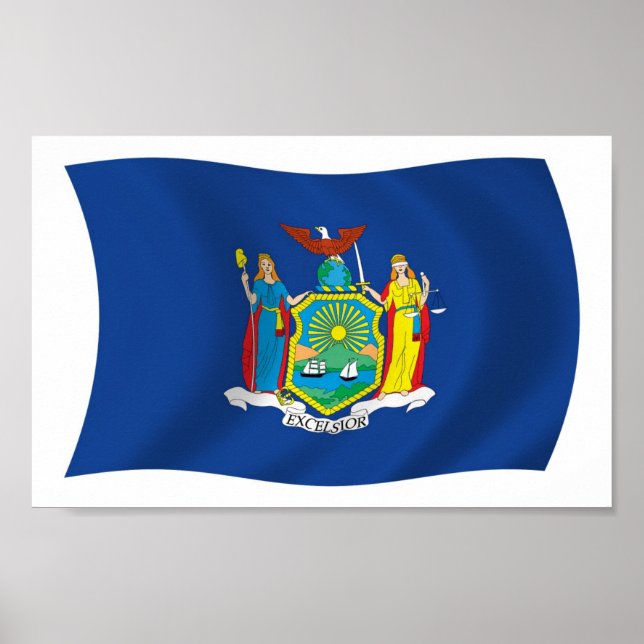 New York-Flagga Poster utskrift (Framsidan)