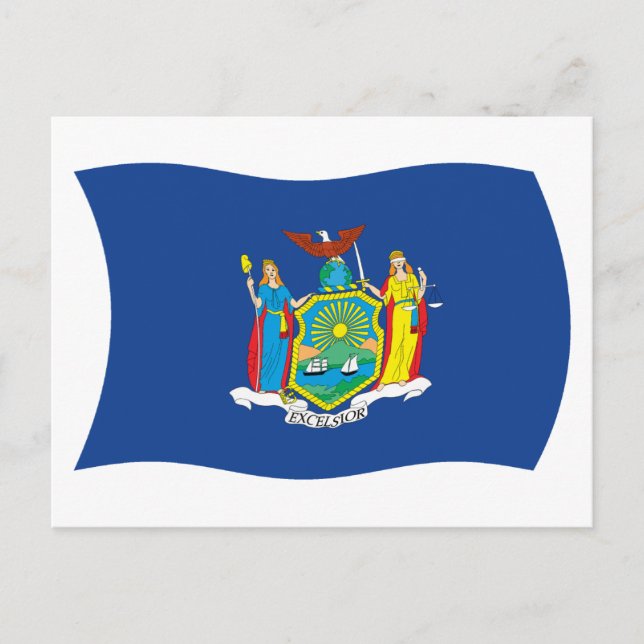 New York Flagga vykort (Framsida)