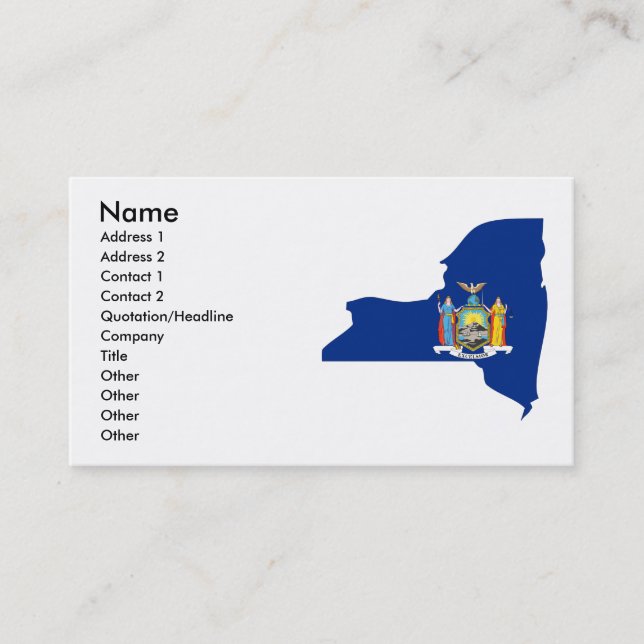 New York flaggakarta Visitkort (Framsida)