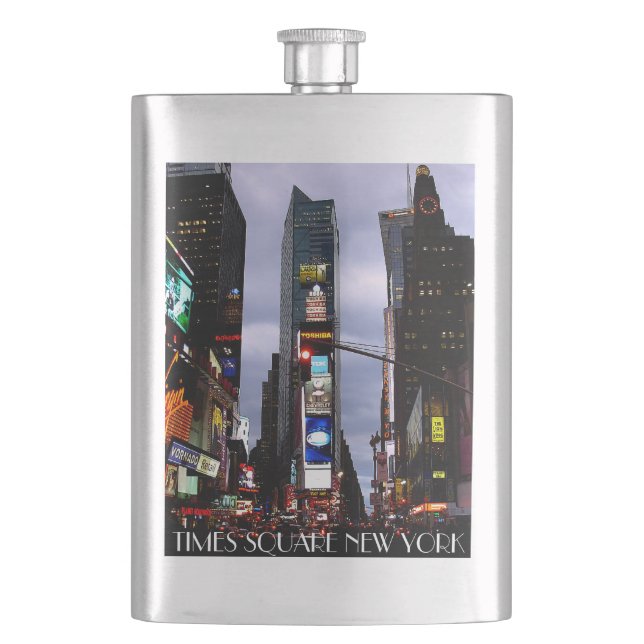 New York Flasks NYC Times Square Souvenir-kolv Fickplunta (Framsidan)