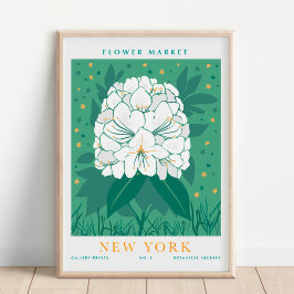 New York Flower Market Botanical Poster