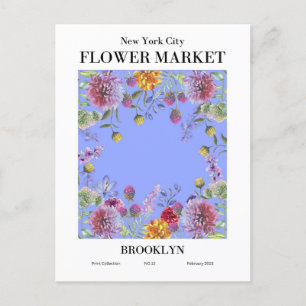 New York Flower Market, Brooklyn vykort