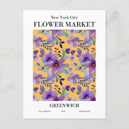 New York Flower Market, Greenwich-vykort Vykort