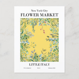 New York Flower Market, Little Italien Postcard Vykort
