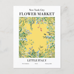 New York Flower Market, Little Italien Postcard Vykort