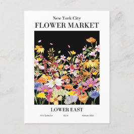 New York Flower Market, Lower Öster vycard Vykort