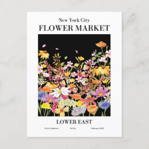 New York Flower Market, Lower Öster vycard Vykort