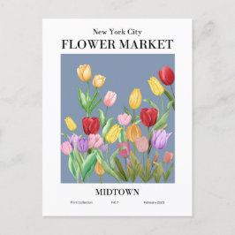 New York Flower Market, Midtown Postcard Vykort