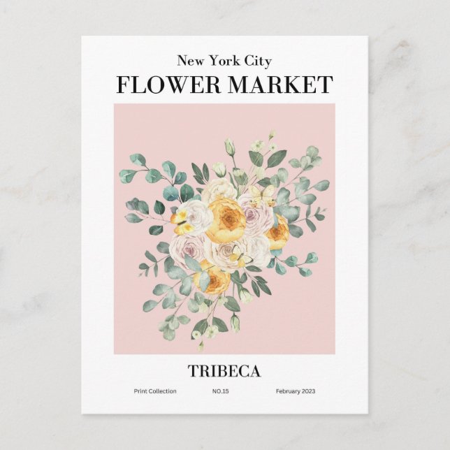 New York Flower Market, Tribeca-vykort Vykort (Framsida)