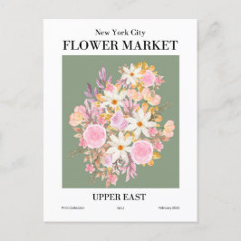 New York Flower Market, Upper Öster-vykort Vykort