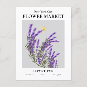 New York Flower Market, vykort i centrala staden