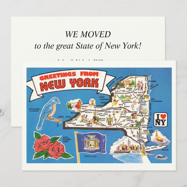 New York Flytt Tillkännagivande  (Fram/baksida)