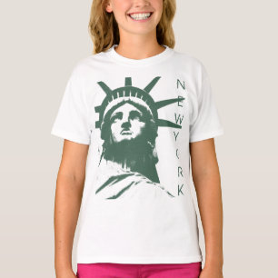 New York för barnfrihetsgudinnantröja skjorta Tee Shirt