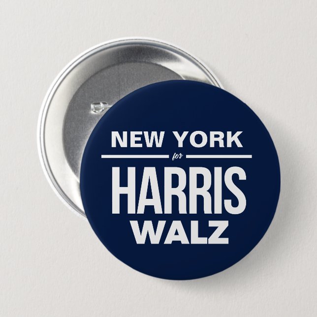 New York for Harris Walz Knapp (Framsida & baksida)