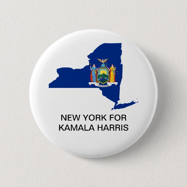NEW YORK for Kamala Harris 2024 Button Knapp (Framsida)