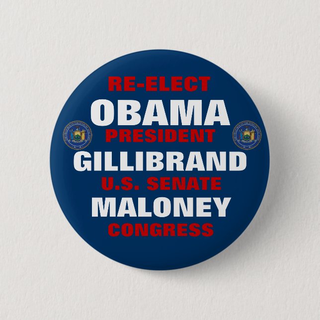 New York för Obama Gillibrand Maloney Knapp (Framsida)