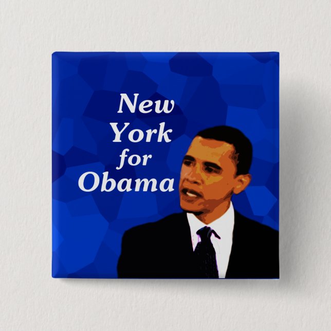 New York för Obama Knapp (Framsida)
