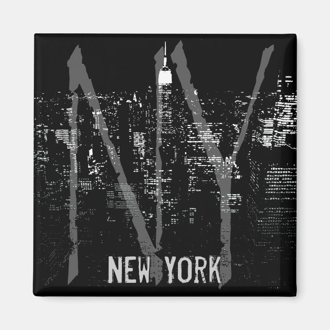 New York Fridge Magnet NY Souvenir Magnet (Framsidan)