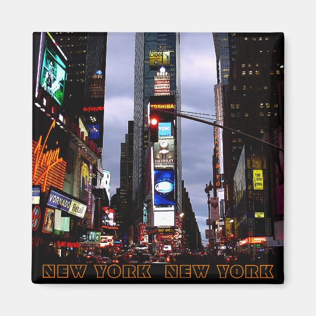 New York Fridge Magnet NY Souvenir Magnet (Framsidan)