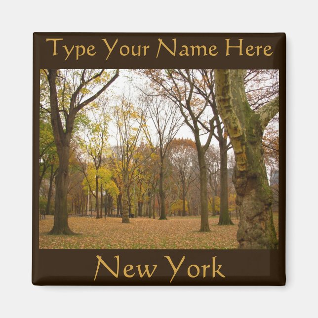 New York Fridge Magnet Personlig NYC Magnet (Framsidan)