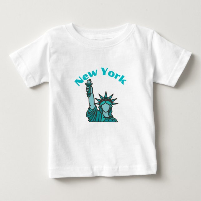 New York-Frihetsgudinnan i Teal T-Shirt (Framsida)