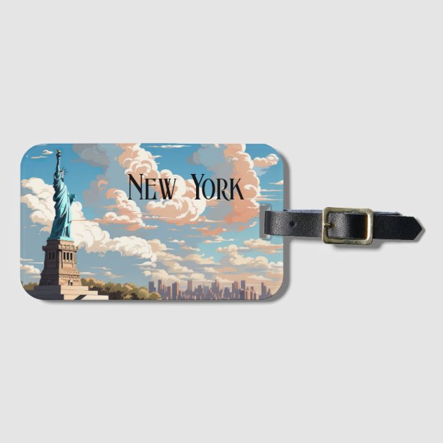 New York Frihetsgudinnan Luggage Tag Bagagebricka (Framsida horisontal)