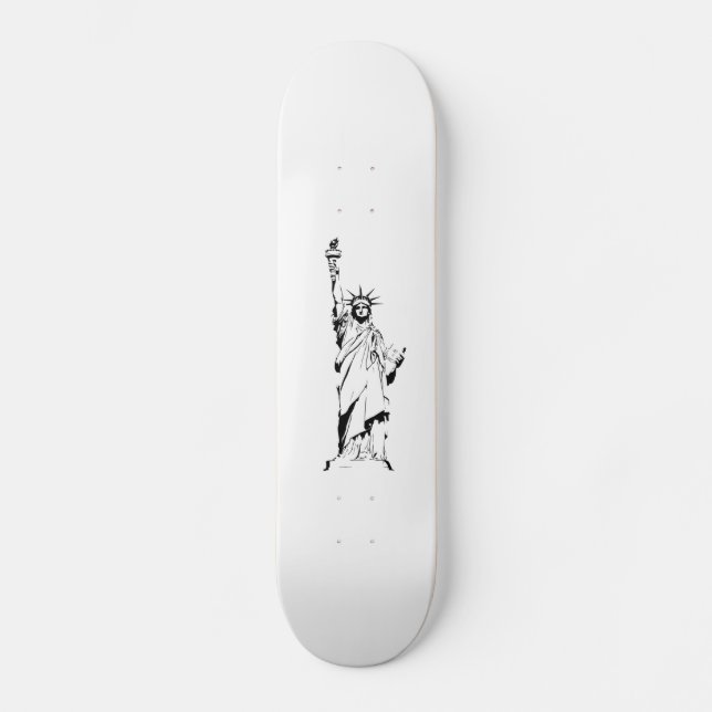 New York frihetsgudinnan Mini Skateboard Bräda 18,5 Cm (Framsida)