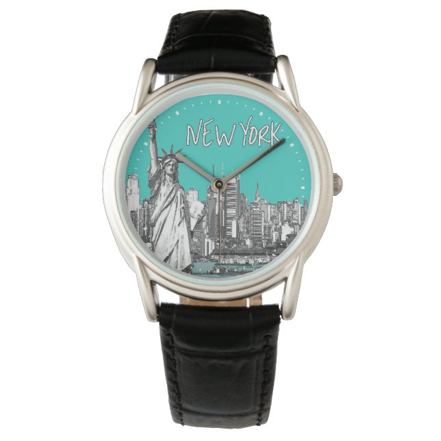 New York Frihetsgudinnan Modern Armbandsur (Framsida)