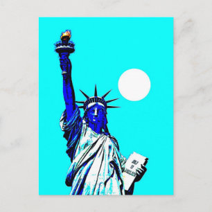 New York Frihetsgudinnan Pop Art Vykort
