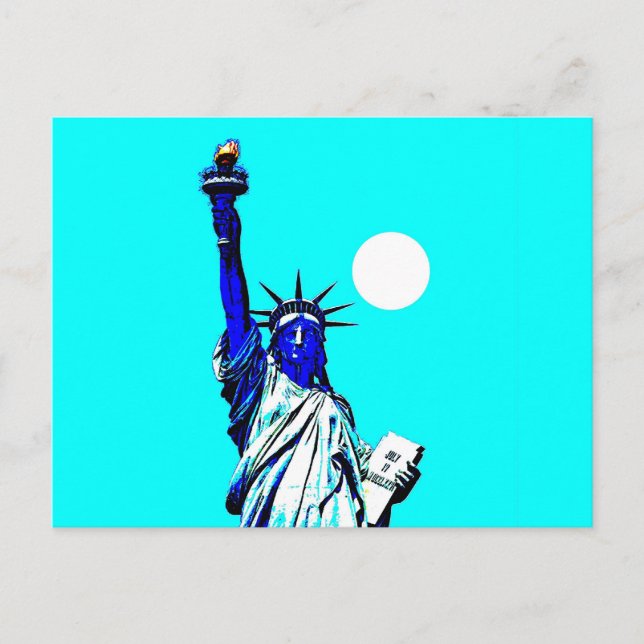 New York Frihetsgudinnan Pop Art Vykort (Framsida)