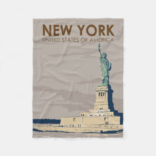 New York Frihetsgudinnan Retro Fleecefilt