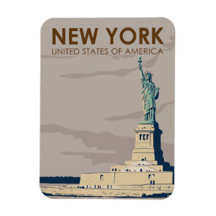 New York Frihetsgudinnan Retro Magnet
