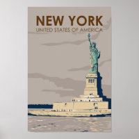 New York Frihetsgudinnan Retro