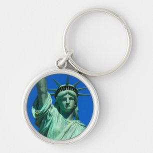 New York frihetsgudinnan Rund Silverfärgad Nyckelring