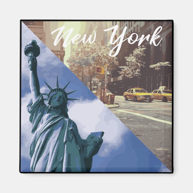 New York Frihetsgudinnan Taxi Magnet (Framsidan)