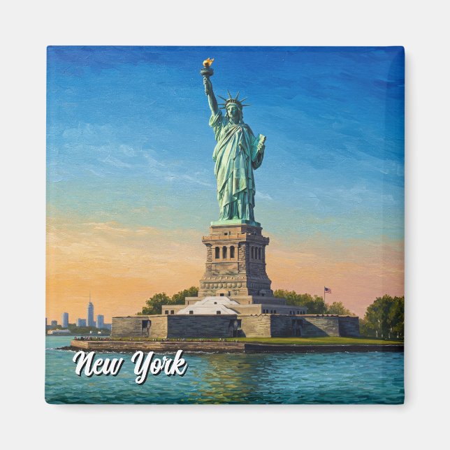 New York Frihetsgudinnan Travel Magnet (Framsidan)