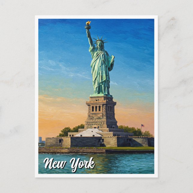 New York Frihetsgudinnan Travel Vykort (Framsida)