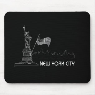 New York - Frihetsgudinnan USA flagga Musmatta