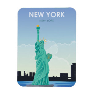New York Frihetsgudinnan Vintage resor Magnet