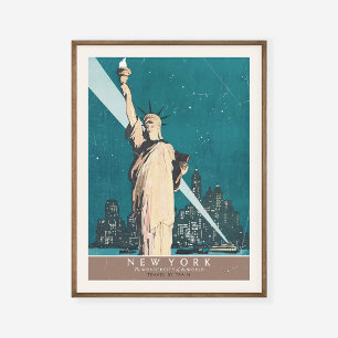 New York Frihetsgudinnan Vintage resor Poster