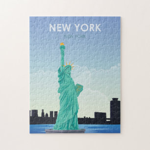 New York Frihetsgudinnan Vintage resor Pussel