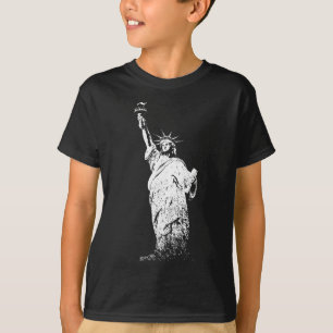 New York Frihetsgudinnan Vintage US Skyline I Lo T Shirt