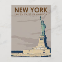 New York Frihetsstatyn Retro