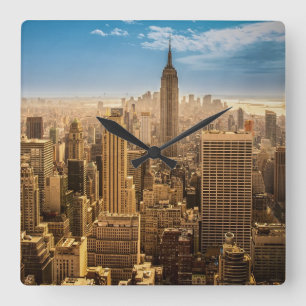 New York Fyrkantig Klocka